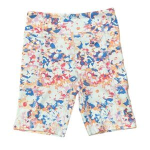 Freely Girls Multi Color Floral Biker Shorts Medium NEW